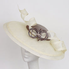 Dupion Silk and Sinamay Saucer Hat