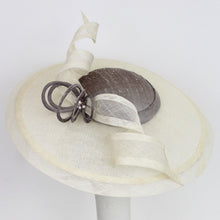 Dupion Silk and Sinamay Saucer Hat