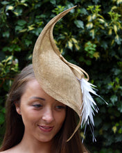 Gold Scuptural Sidesweep Headpiece